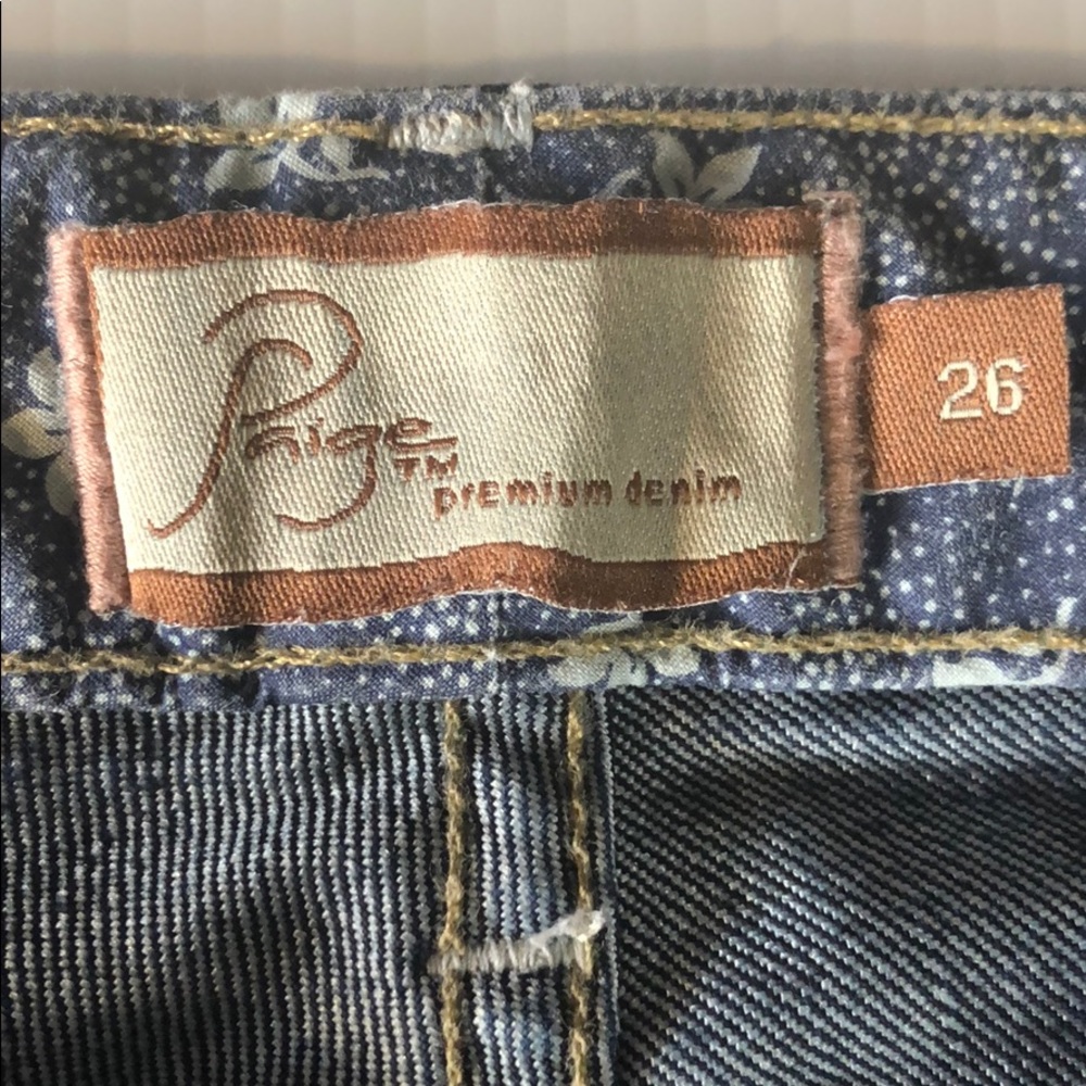 PAIGE Vintage Y2K Blue Heights Low Rise Jeans‎ Dark Wash Size 26 - Picture 3 of 10